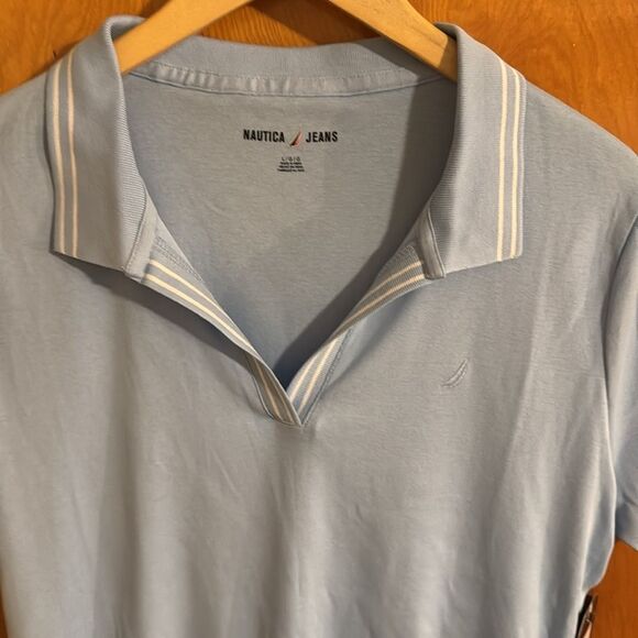 Nautica Polo Shirt Womens Large Knit - Picture 2 of 3